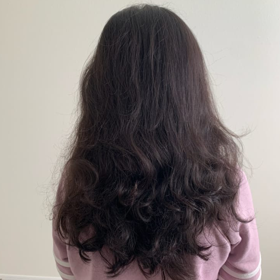 Example of how to send photo to request a hair treatment quote.